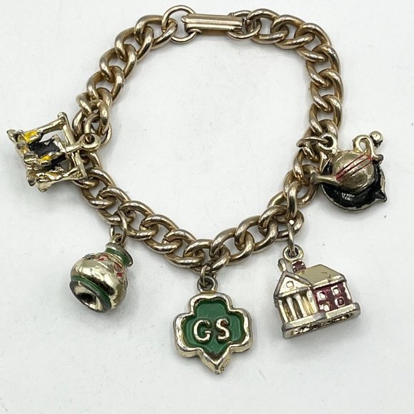 Vintage Girl Scout Charm Bracelet